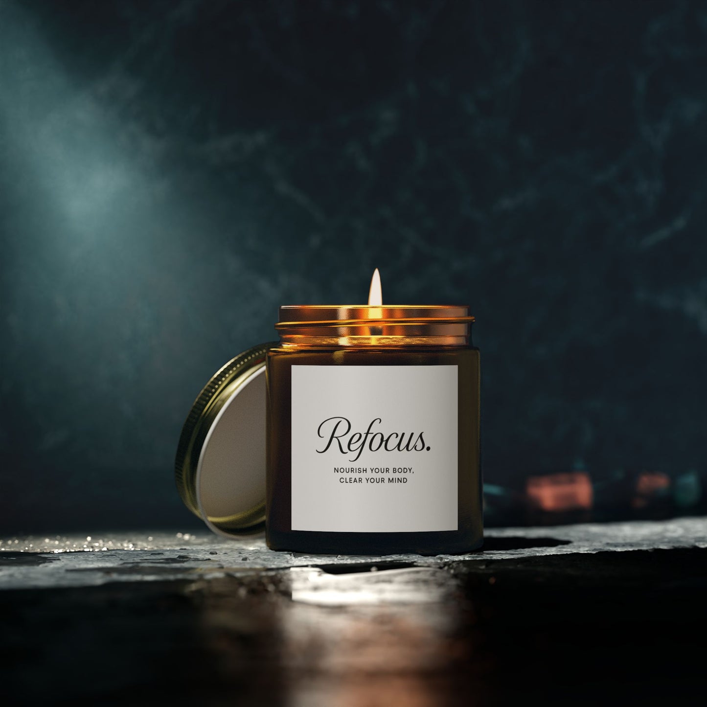 Refocus Premium Scented Natural Wax Candle, 4 oz.