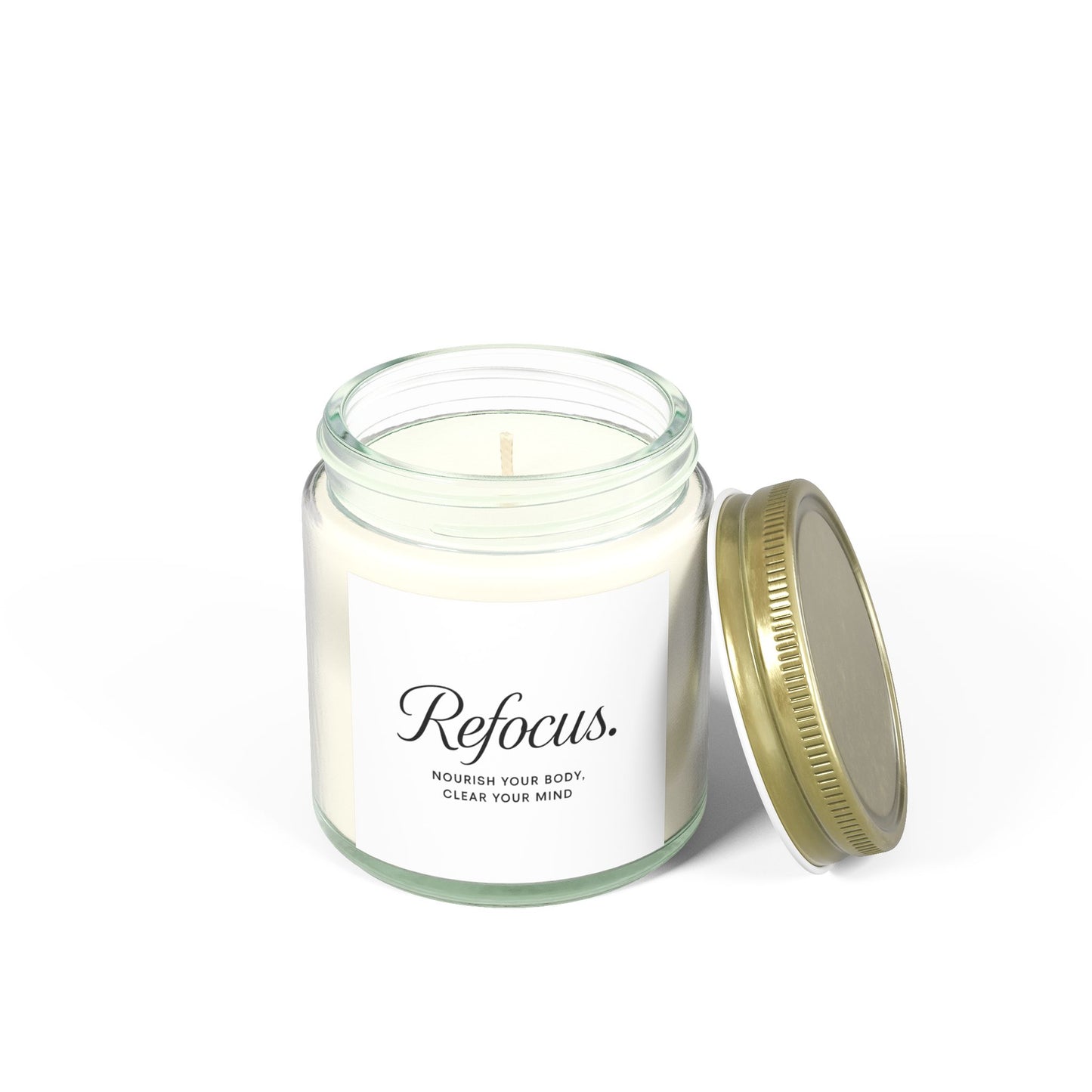 Refocus Premium Scented Natural Wax Candle, 4 oz.
