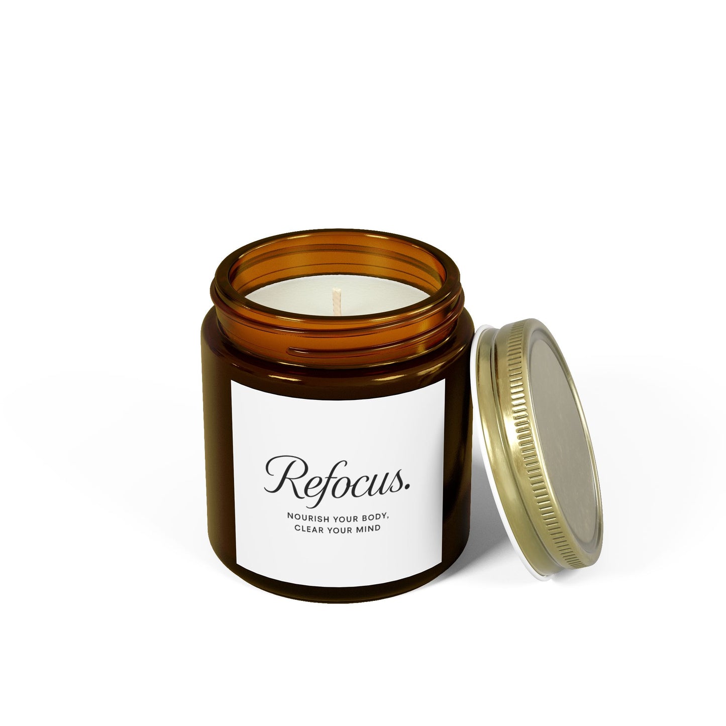 Refocus Premium Scented Natural Wax Candle, 4 oz.