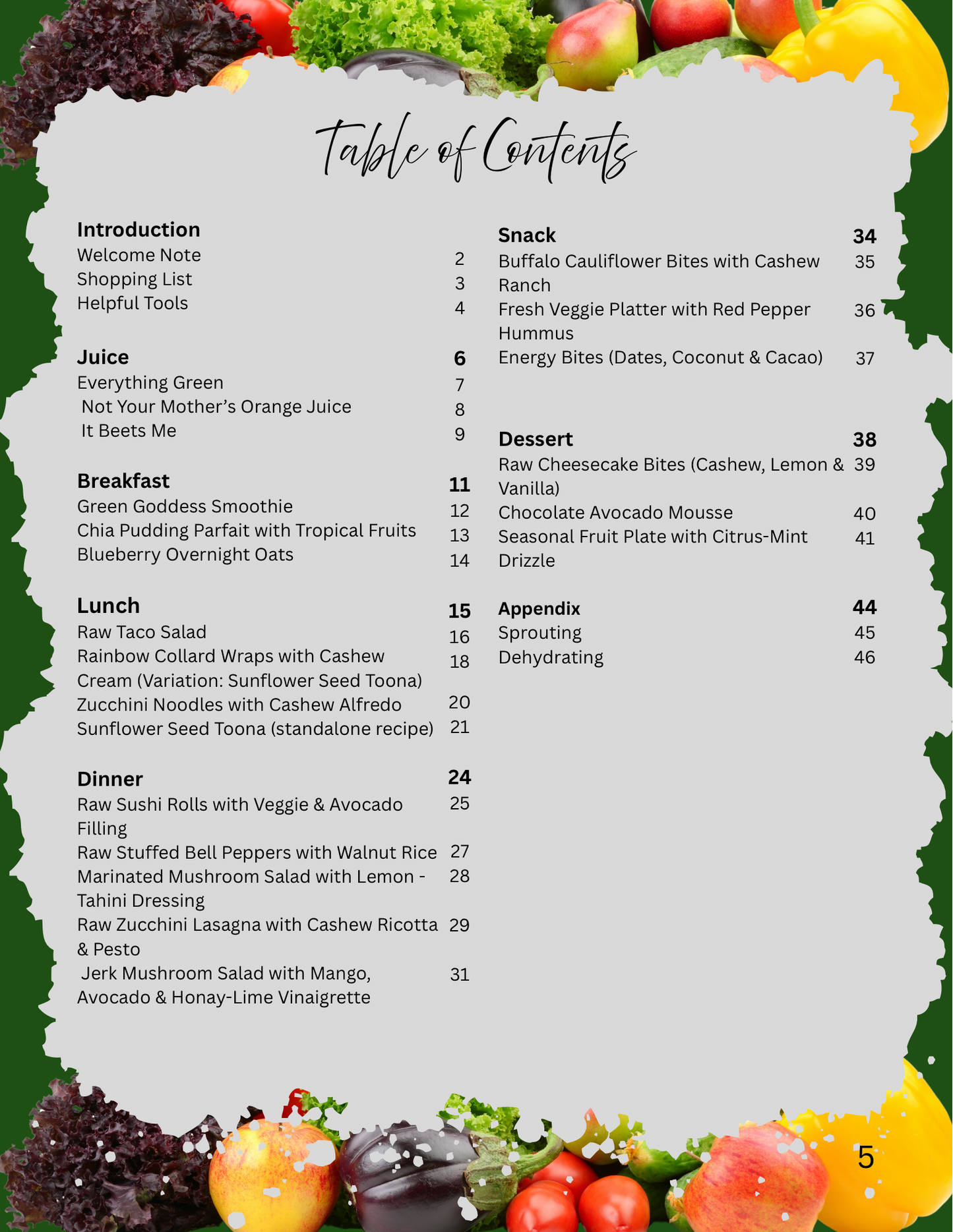 The Reset- 21 Day Raw Vegan Fast Reference Guide