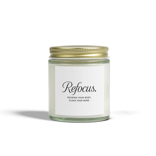 Refocus Premium Scented Natural Wax Candle, 4 oz.